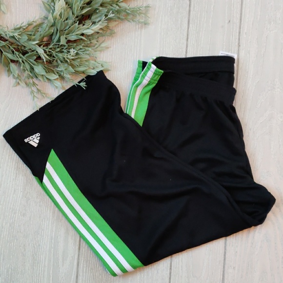 kelly green adidas track pants